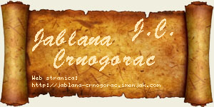 Jablana Crnogorac vizit kartica